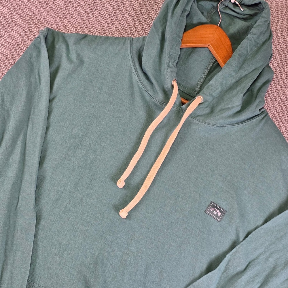Billabong Hoodie Mens XLT Green Pullover Small Logo Long Sleeve Surf Big & Tall